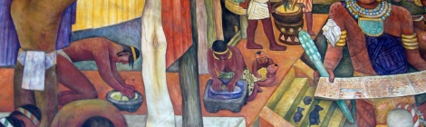mural Diego rivera epoca mexicas